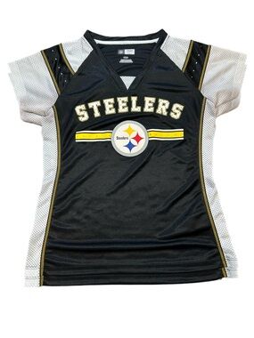 NFL Team Apparel Pittsburgh Steelers Women's Jersey with Rhinestones-Small